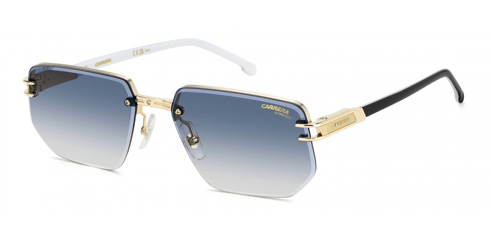 Carrera 1070/S BLACK ON GOLD/BLUE SHADED 60/17/145 Men’s Sunglasses