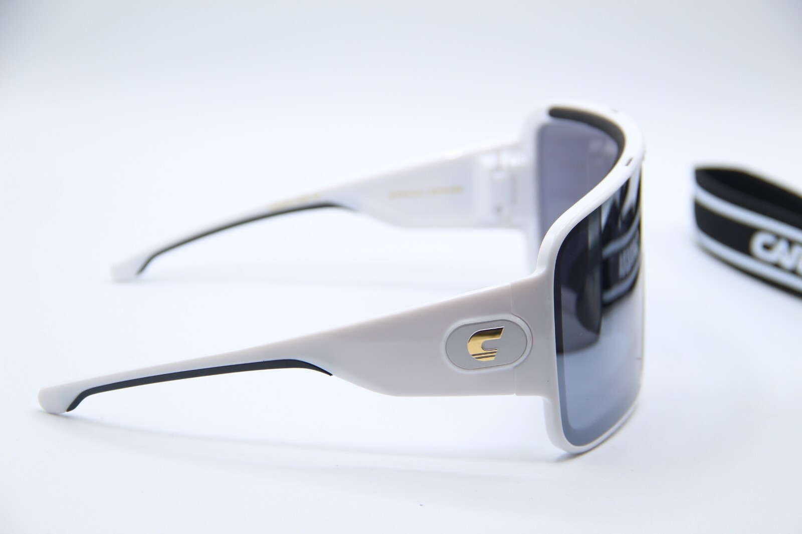 NEW CARRERA FLAGLAB 15 VK6T4 WHITE BLACK AUTHENTIC SUNGLASSES W/CASE 99-01