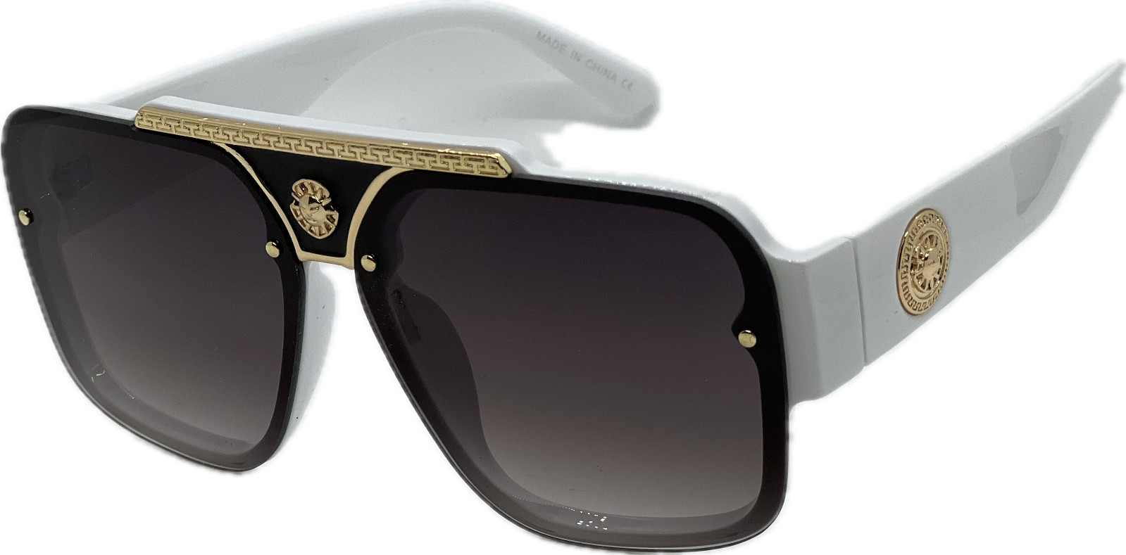 MEN SQUARE DESIGNER SHADES RETRO GOLD RAPPER CLASSIC RETRO LUXURY MODEL EYEWEAR