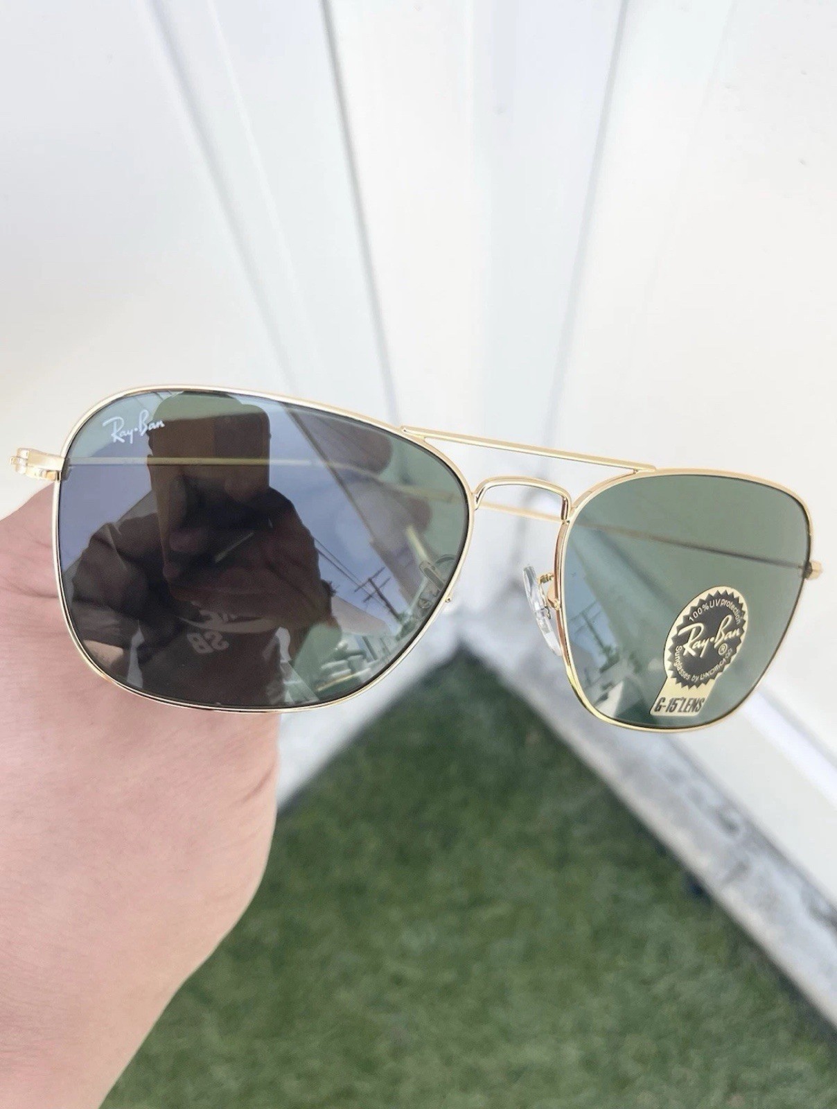 NWT Authentic Ray Ban Classic Caravan RB3136 3136 Gold G15 Lens Size 58/15