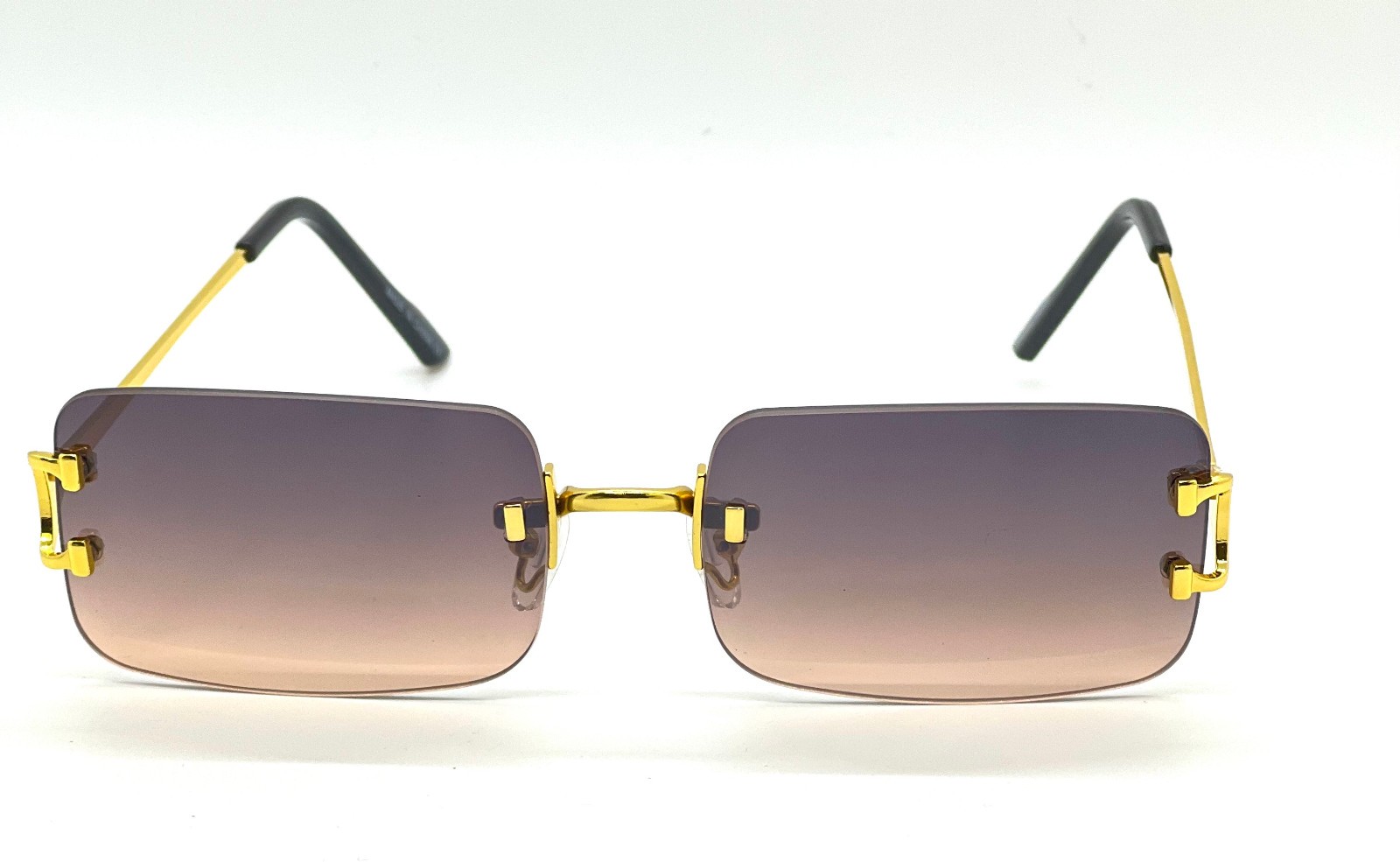 Very Light Green Modern Stylish Sexy Rectangle Mens Womens Frameless Sun Glasses