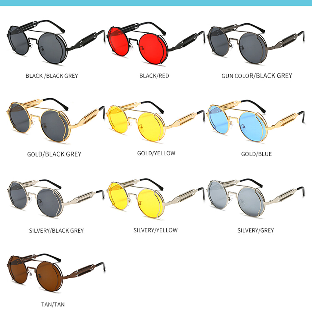 Metal Round Outdoor Sports Sunglasses Men Women Classic Punk Style Glasses Hot