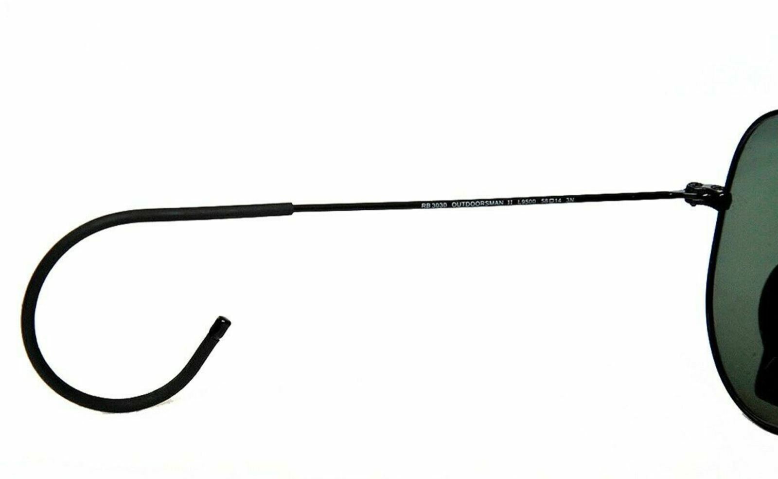 New Ray-Ban OUTDOORSMAN Sunglasses RB 3030 L9500 58-14 Black Frames with Cables