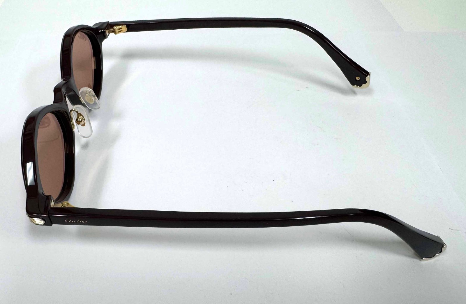 Cartier CT0540S Premiere de Cartier Geometric Sunglasses Burgundy-Gold/Pink lens