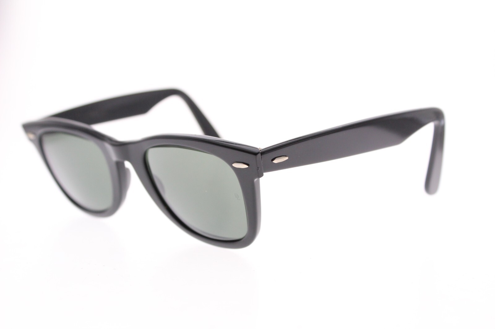 VTG B&L RAY-BAN L2009 XSAS SHINY BLACK EBONY G15 WAYFARER MADE IN USA 50/24 MM