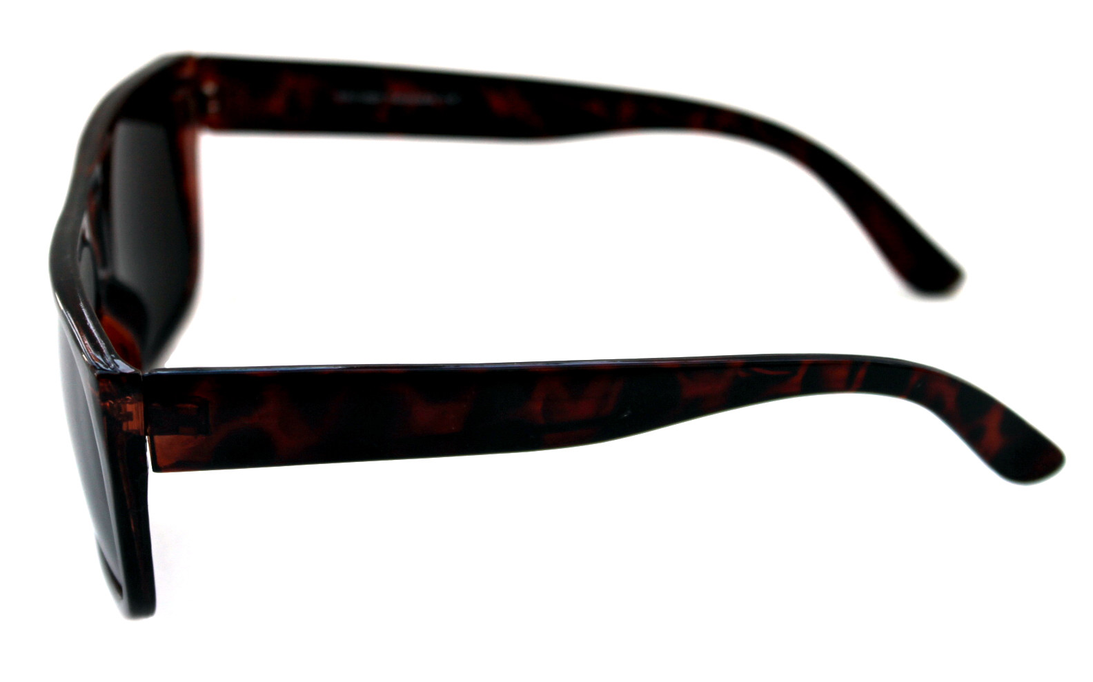 Men’s Flat Top Sunglasses Square Shape Brown Tortoise Frame Retro 80’s 90’s 360