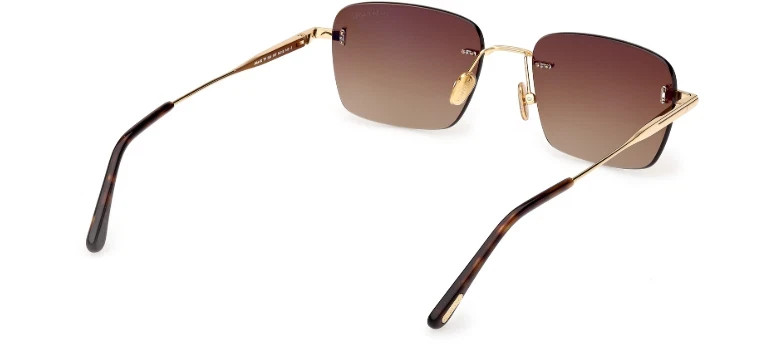 Tom Ford JAKE-02 TF1354 30F Sunglasses Shiny Deep Gold Gradient Brown 54□18-145