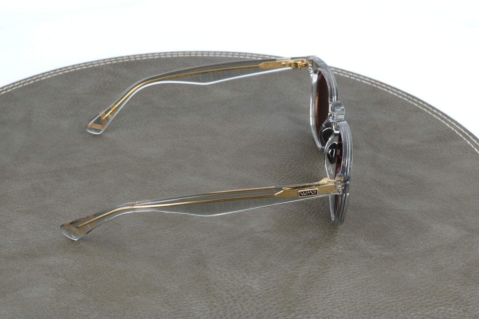 WMP Wyndham Clear Round Polarized Sunglasses 49-22-149