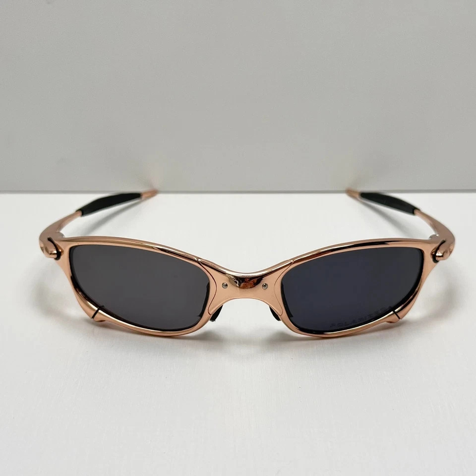 Oakley Juliet 1.0 X-Metal Rose Gold Black Lens Black Arms Sunglasses New