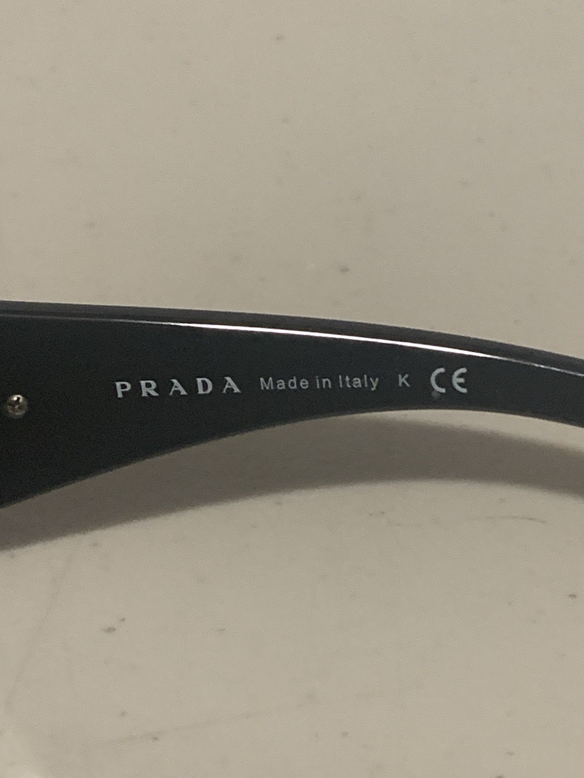 Authentic Prada SPR22M 1AB-3M1 Black Shield Sunglasses w/ Original Case & Cloth