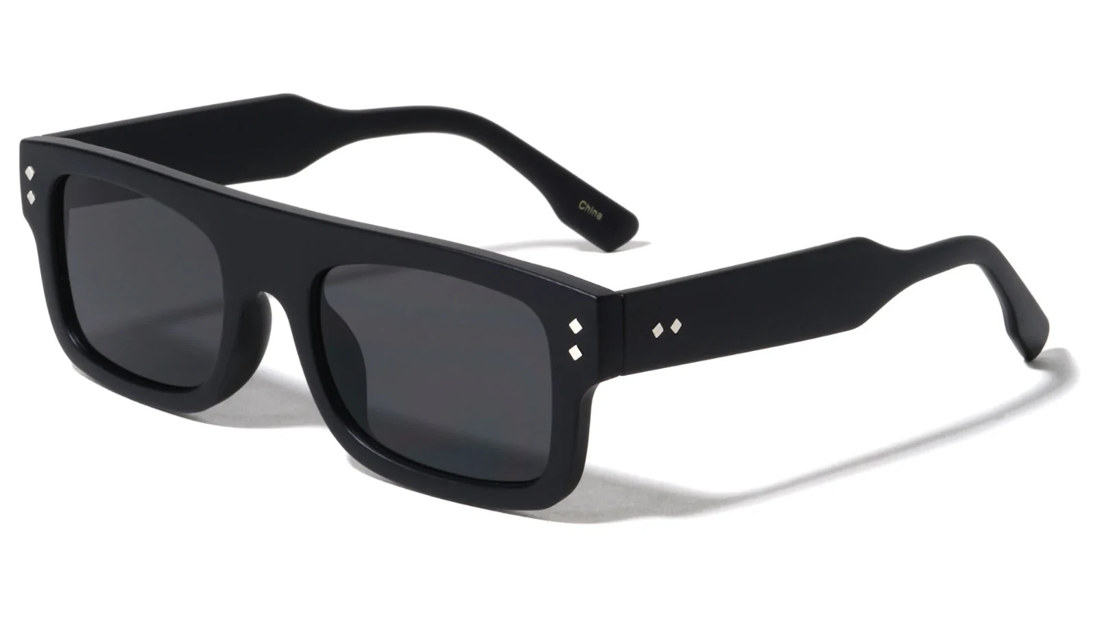 Square Cholo Sunglasses Super Dark OG LOC Gangster Style Black Rectangular Gafas