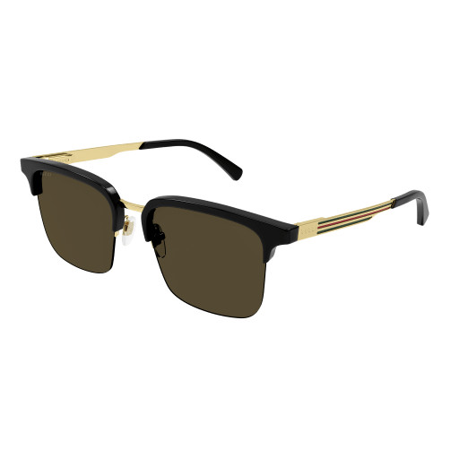 Gucci GG 1226 S-001 Black / Brown Gold 001 Size 53 Sunglasses