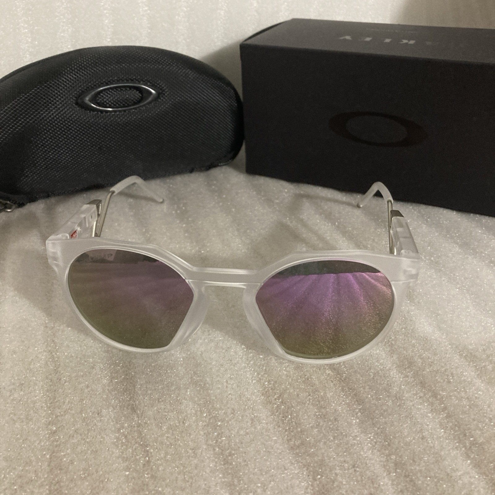 Oakley HSTN Metal Sunglasses Purple Prizm Polarized Lens New