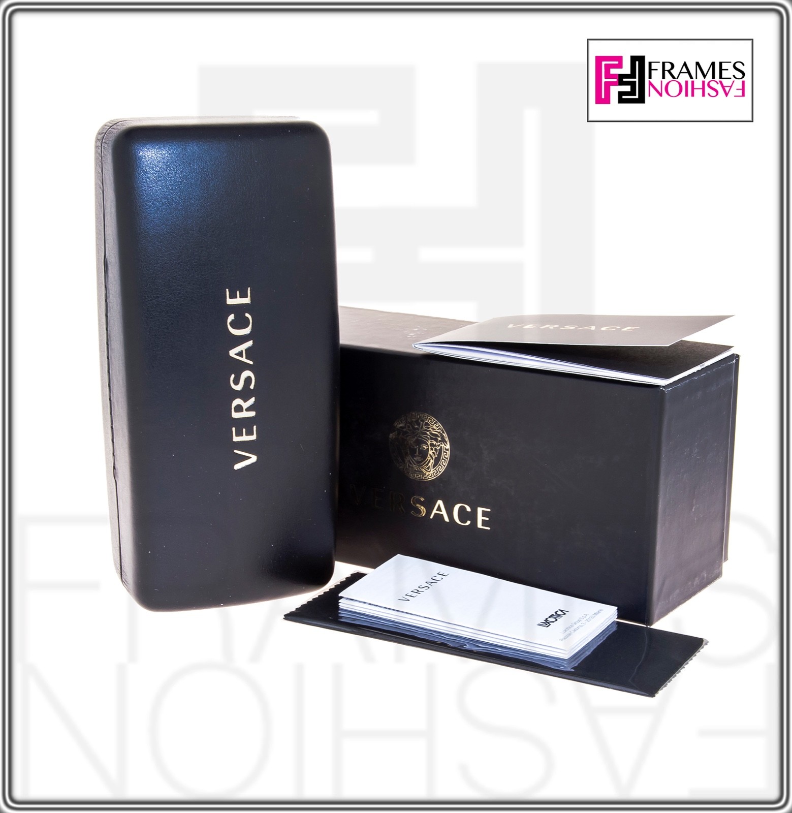 VERSACE TRIBUTE SHIELD Black Gold 2197 VE2197 Unisex Visor Wrap Mask Sunglasses
