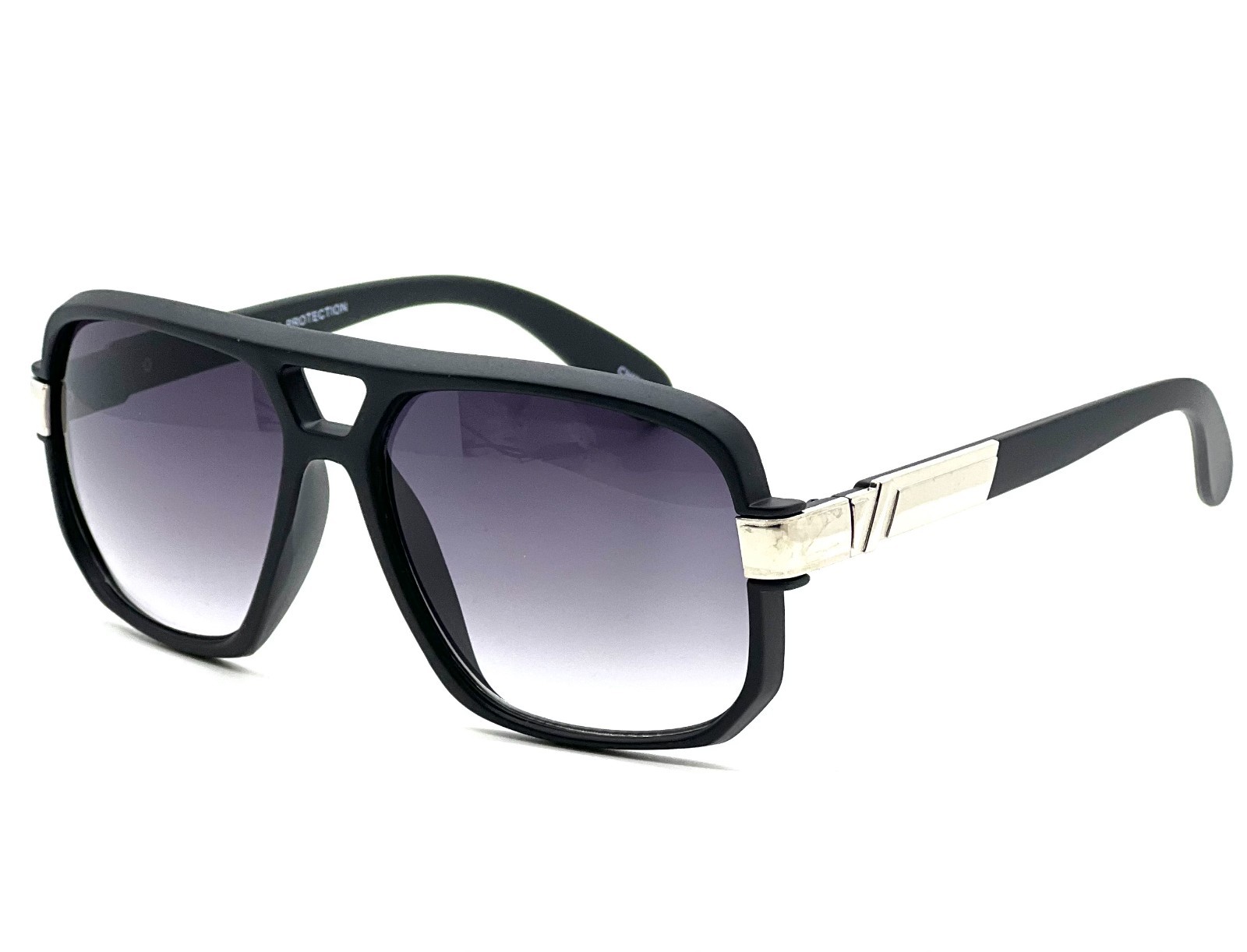 Men Sunglasses Designer Square Black Lens Gold Fashion Classic Retro Vintage NEW