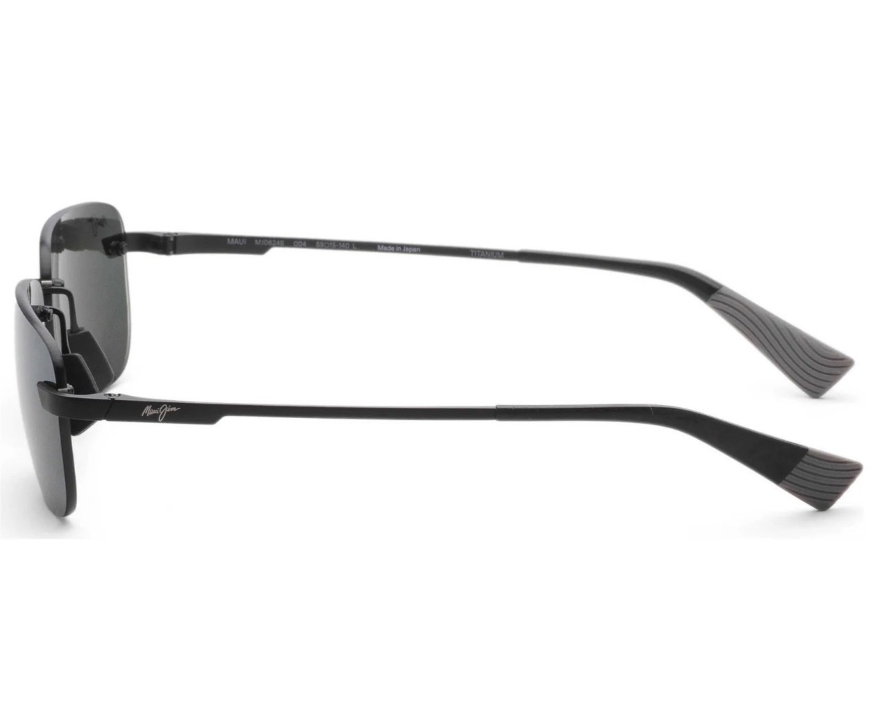 NWT Maui Jim Men’s Lanakila Matte Black W/Gray Polarized Sunglasses MJ624-02