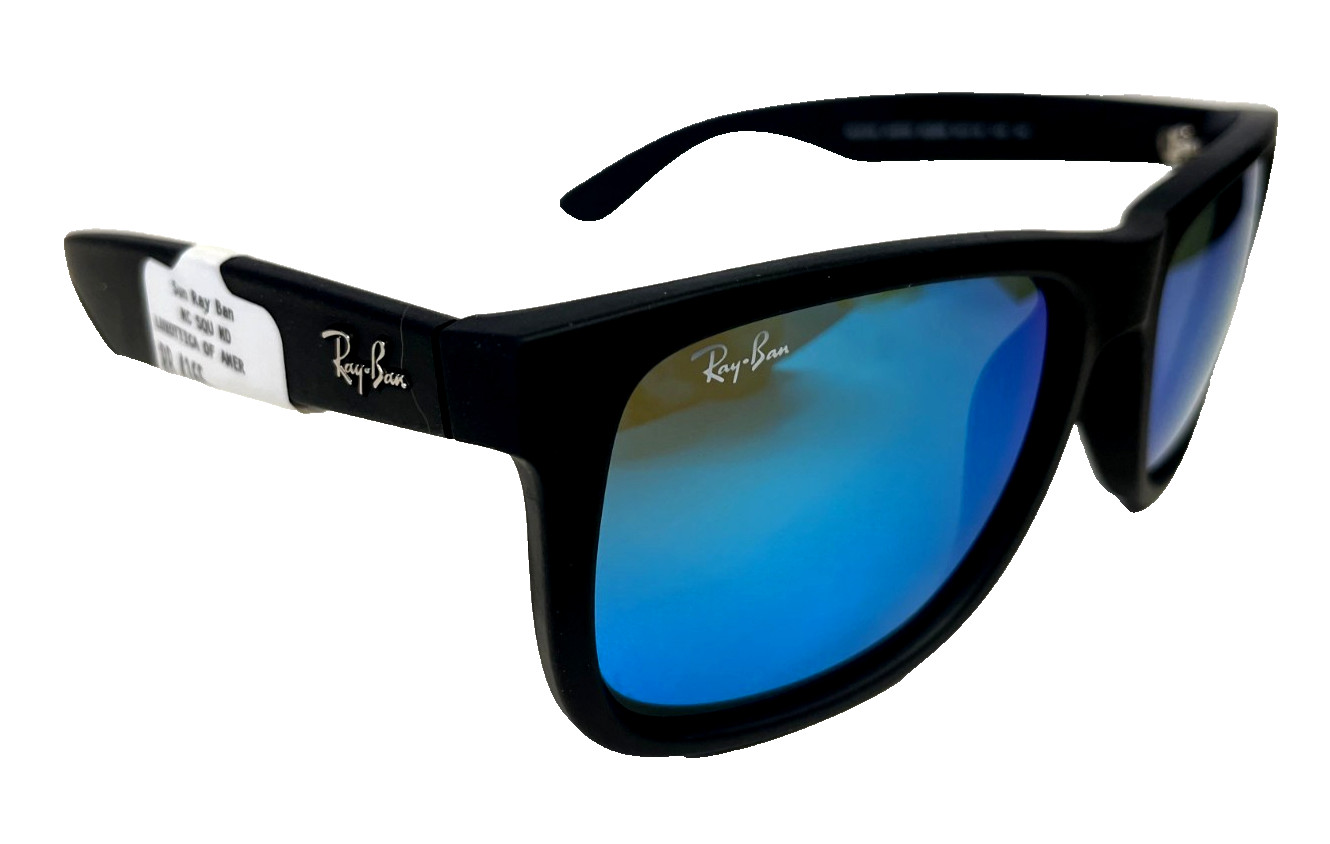 AUTHENTIC RAY BAN RB4165 622/55 BLACK/BLUE MIRROR LENS 55MM