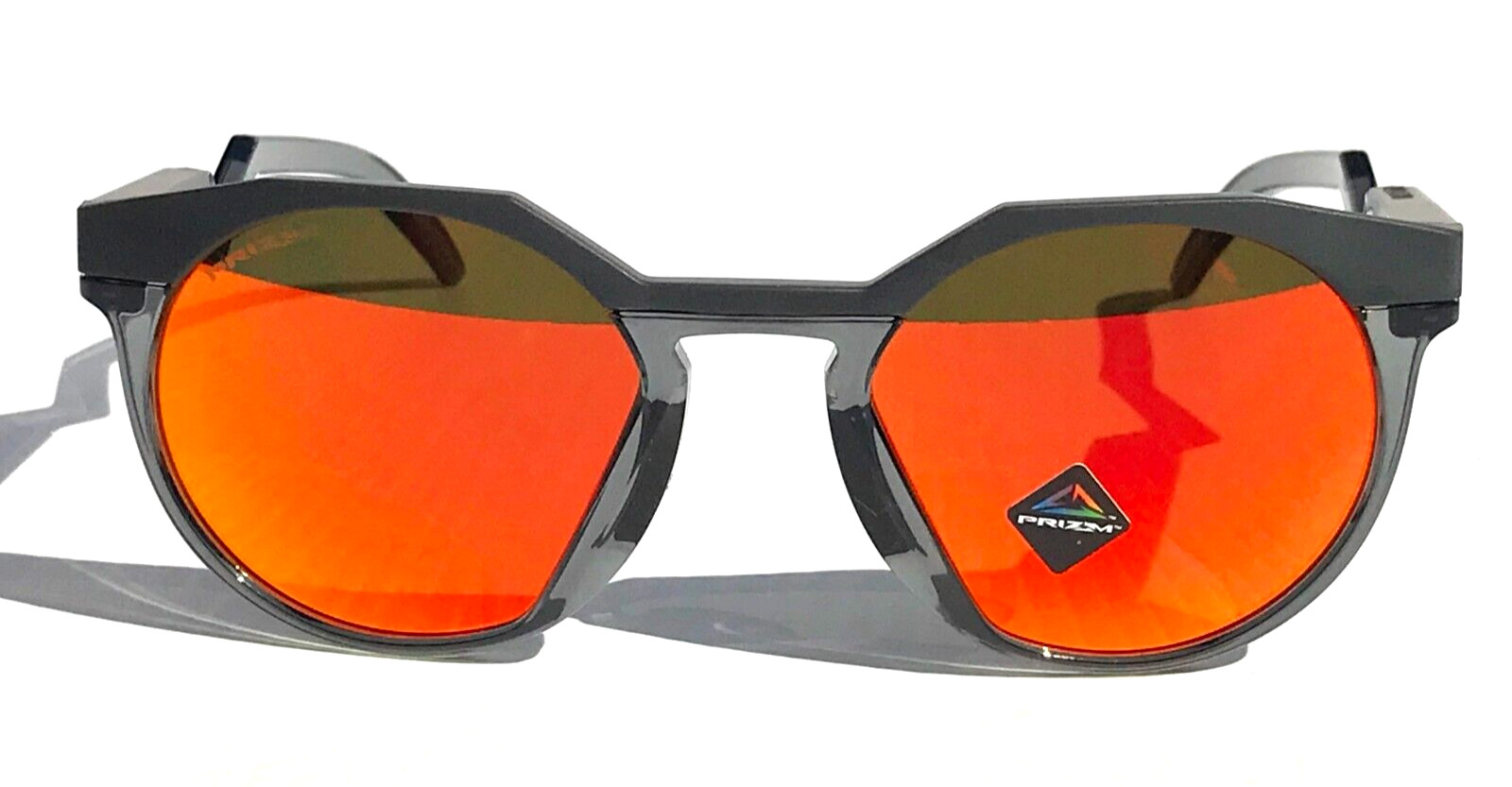 NEW Oakley HSTN Matte Carbon Grey Frame PRIZM Ruby Lens Sunglass 9242-02
