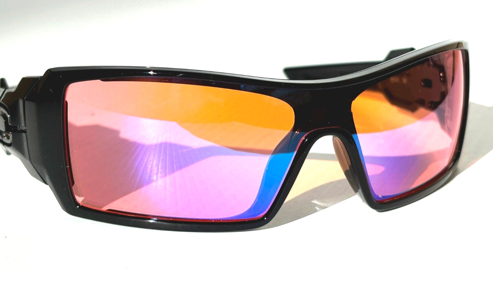 NEW Oakley OIL RIG Polished Black POLARIZED Galaxy HD Pink Lens Sunglass 9081