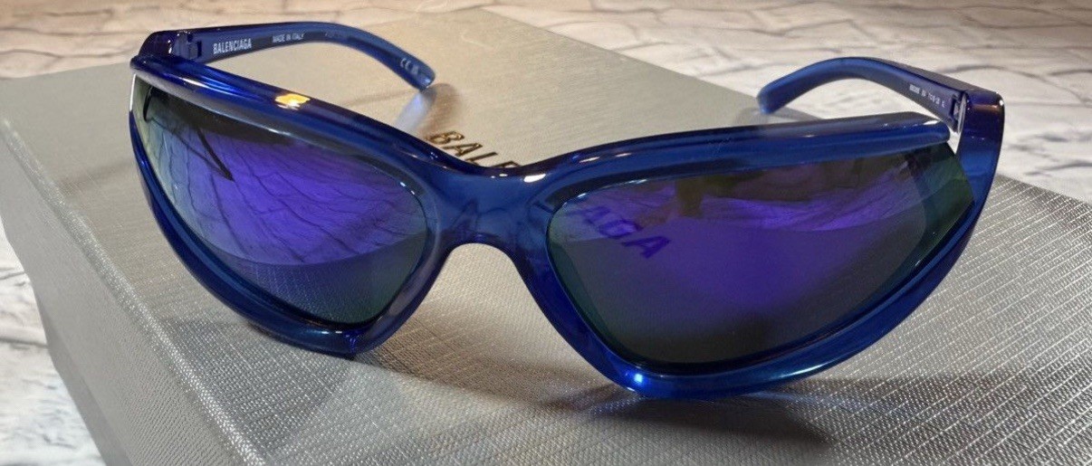 Balenciaga Shield-Frame Bio Injection Sunglasses 71-16-120 Size XL *NEW* $725