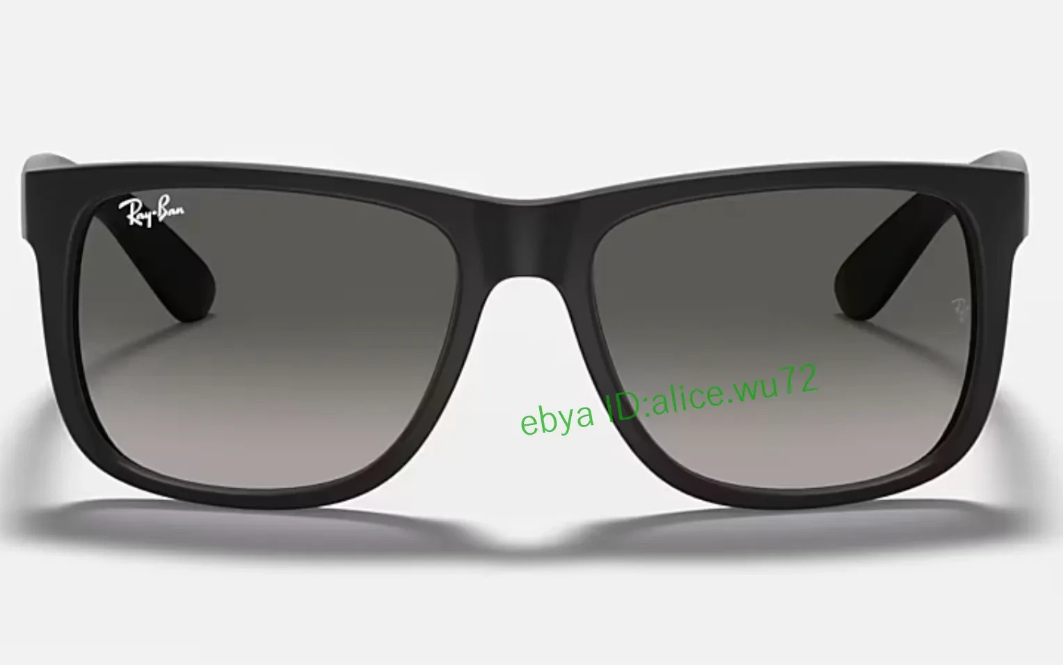 Ray-Ban Justin RB4165 54mm Unisex Sunglasses gloss Black Gray Lens Shades