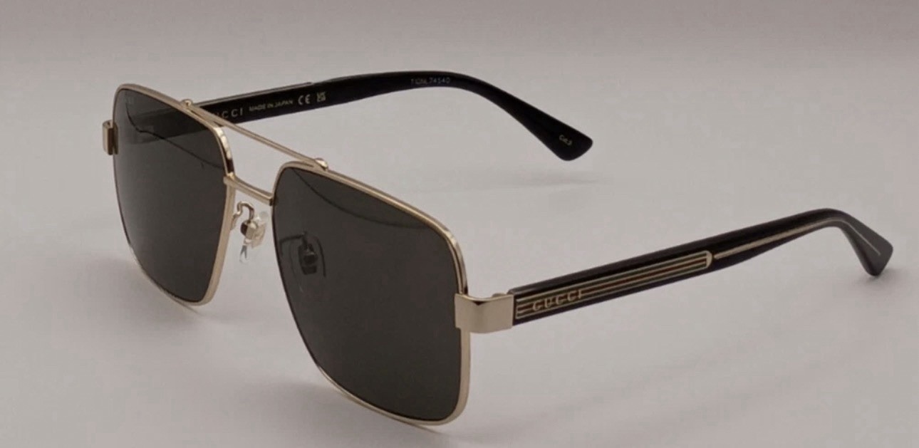 GUCCI GG0529S-001-60 Sunglasses Size 60mm 145mm 17mm gold Men NEW