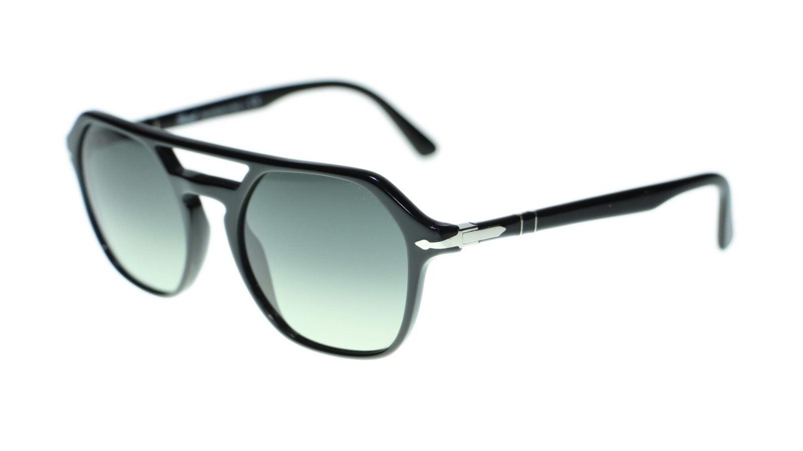 Persol Mens Irregular Sunglasses PO3206 95/71 Black/Dark Grey Gradient Lens 51mm