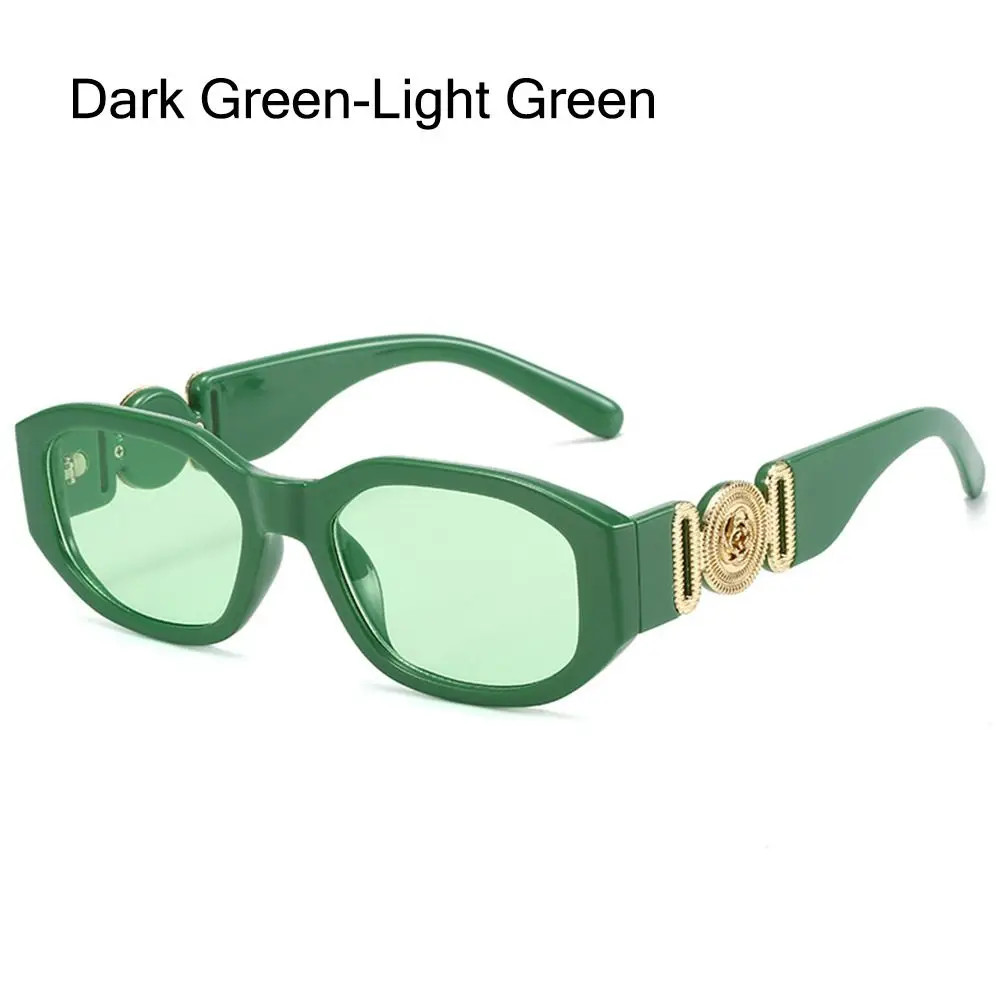 Irregular Oval Sunglasses Metal Rose Accent UV400 Unisex Retro Fashion Shades