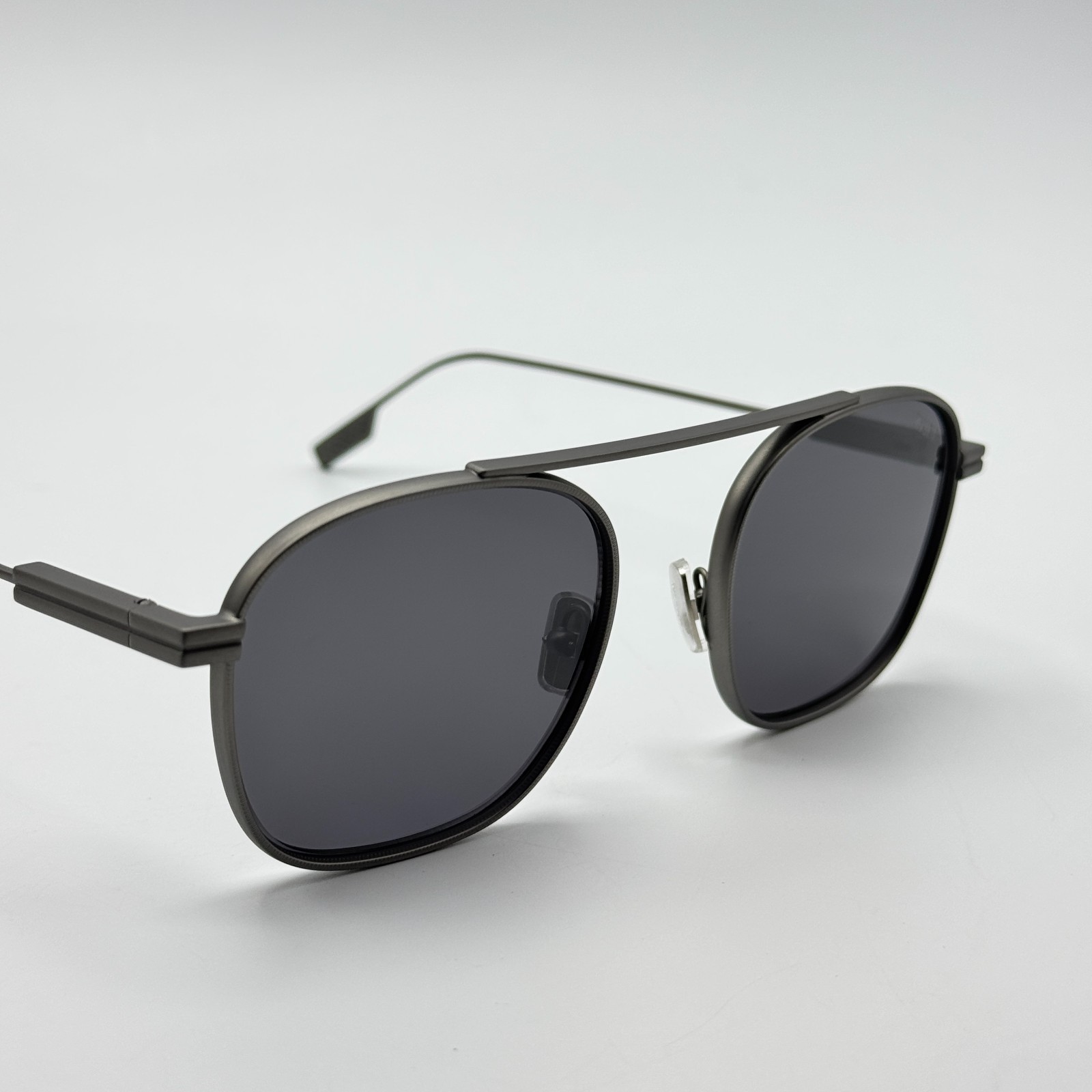 Ermenegildo Zegna Sunglasses EZ0290 09A Matte Gunmetal Frame Gray Lens 53-21-145