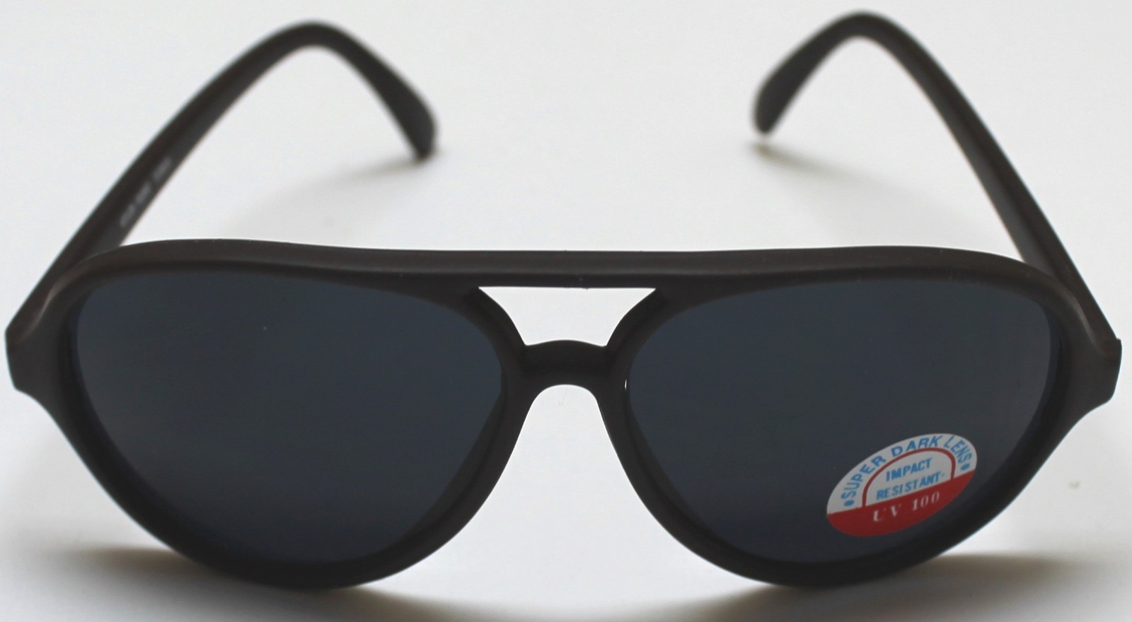 Aviator Sunglasses w Nylon Frames Super Dark Blue Lens Black or Brown Frame