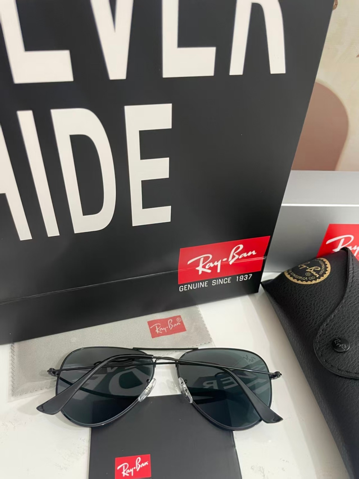 Store Display Rayban Aviator Black RB3025 Standard 58mm Men / Women