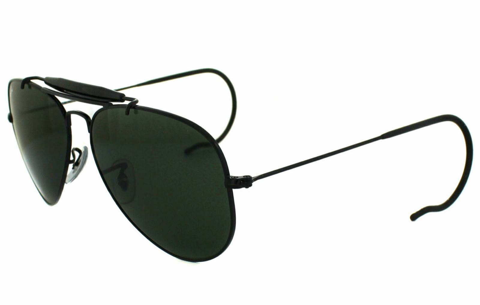 New Ray-Ban OUTDOORSMAN Sunglasses RB 3030 L9500 58-14 Black Frames with Cables
