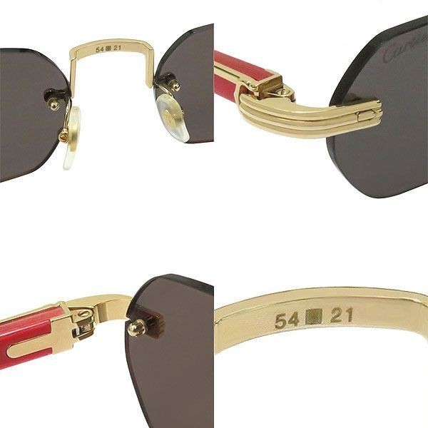 Rare Cartier Premiere de Cartier CT0362S Wood Sunglasses Trinity France Full Set