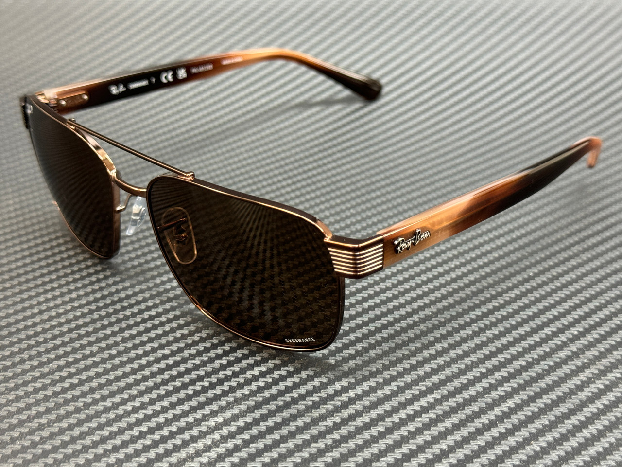 RAY BAN RB3751CH 9259AN Copper Brown Polarized Unisex 61 mm Sunglasses