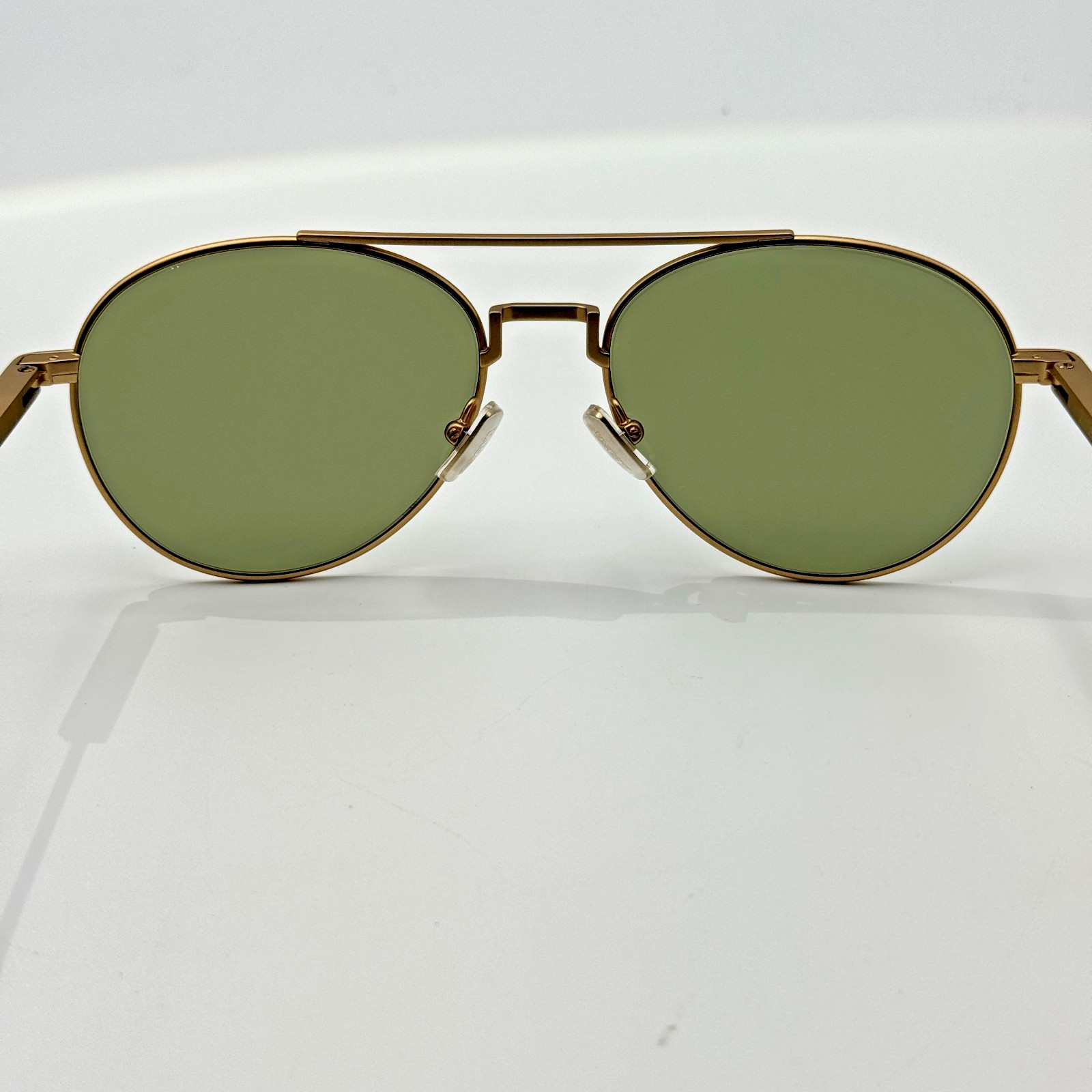 Ermenegildo Zegna Sunglasses EZ0288 35N Matte Bronze Pilot Frame Green Lens 55mm