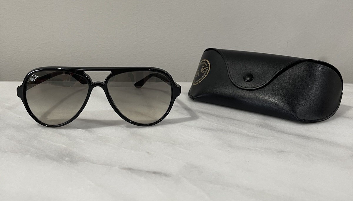 Ray-Ban RB4125 Cats 5000 Aviator Sunglasses Black Gradient 59mm