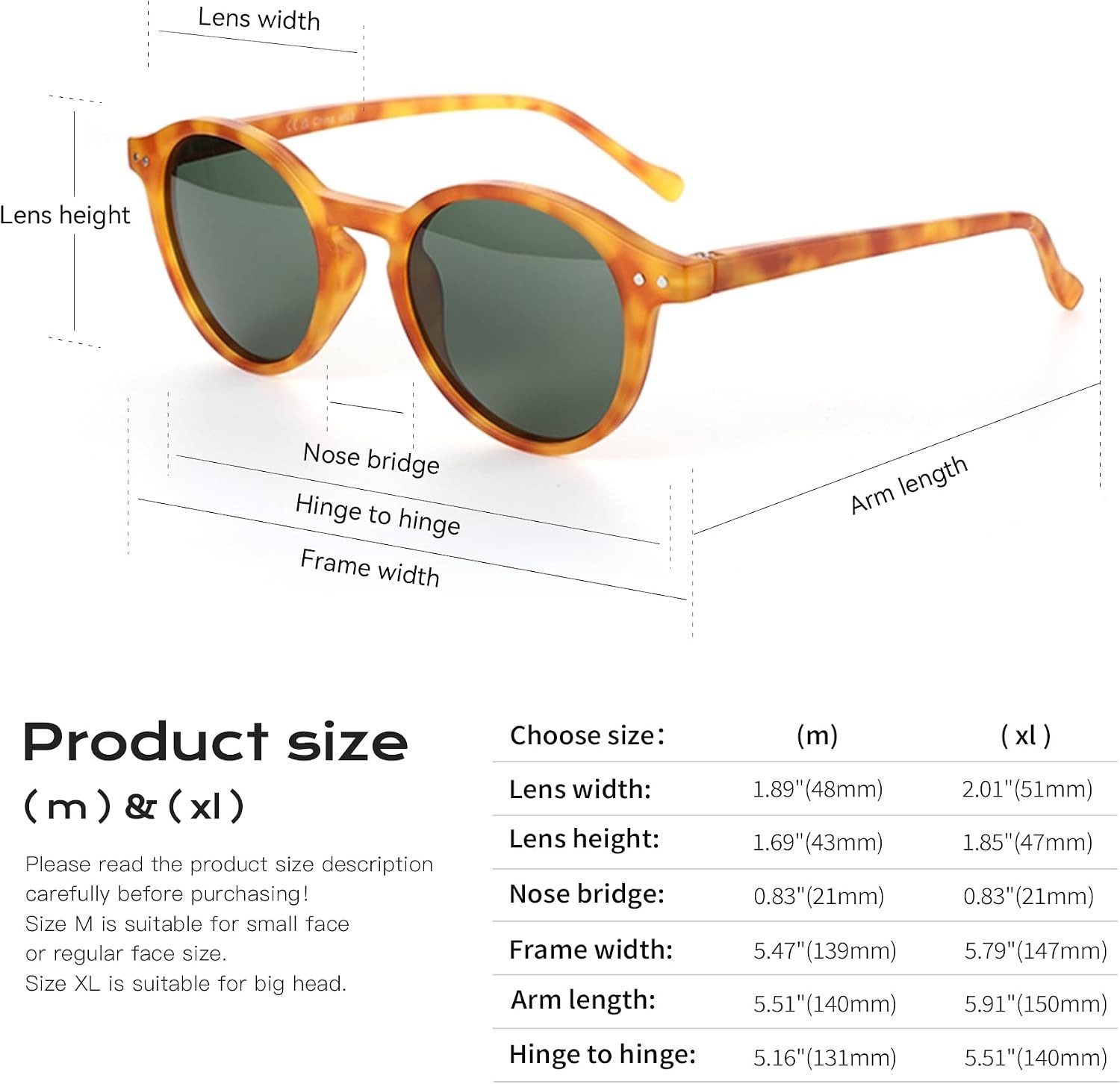 Versatile Classic Round Sunglasses with UV Protection – Perfect for Everyday Use
