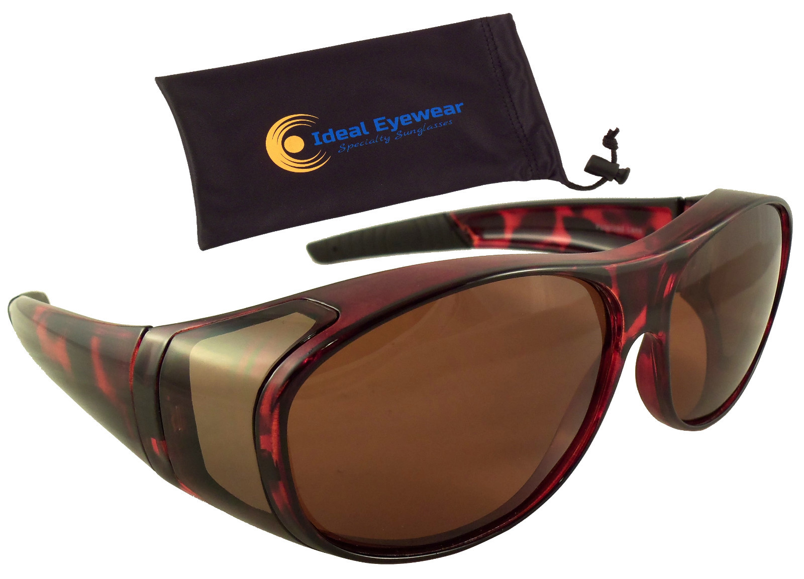 Polarized Fit Over Sunglasses Wear Over Glasses Driving Fishing Golf Men Women