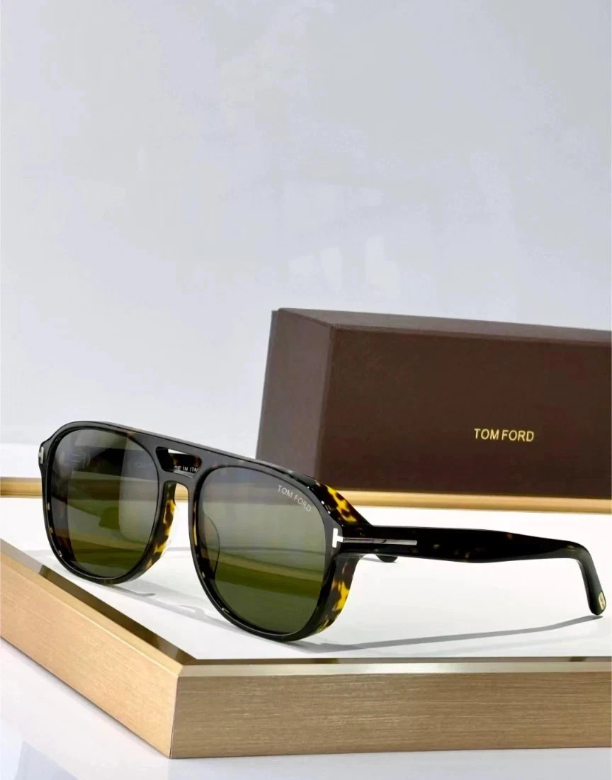 Tom Ford Rosco Sunglasses TF1022 Havana/Green 58-16-140mm With Case New