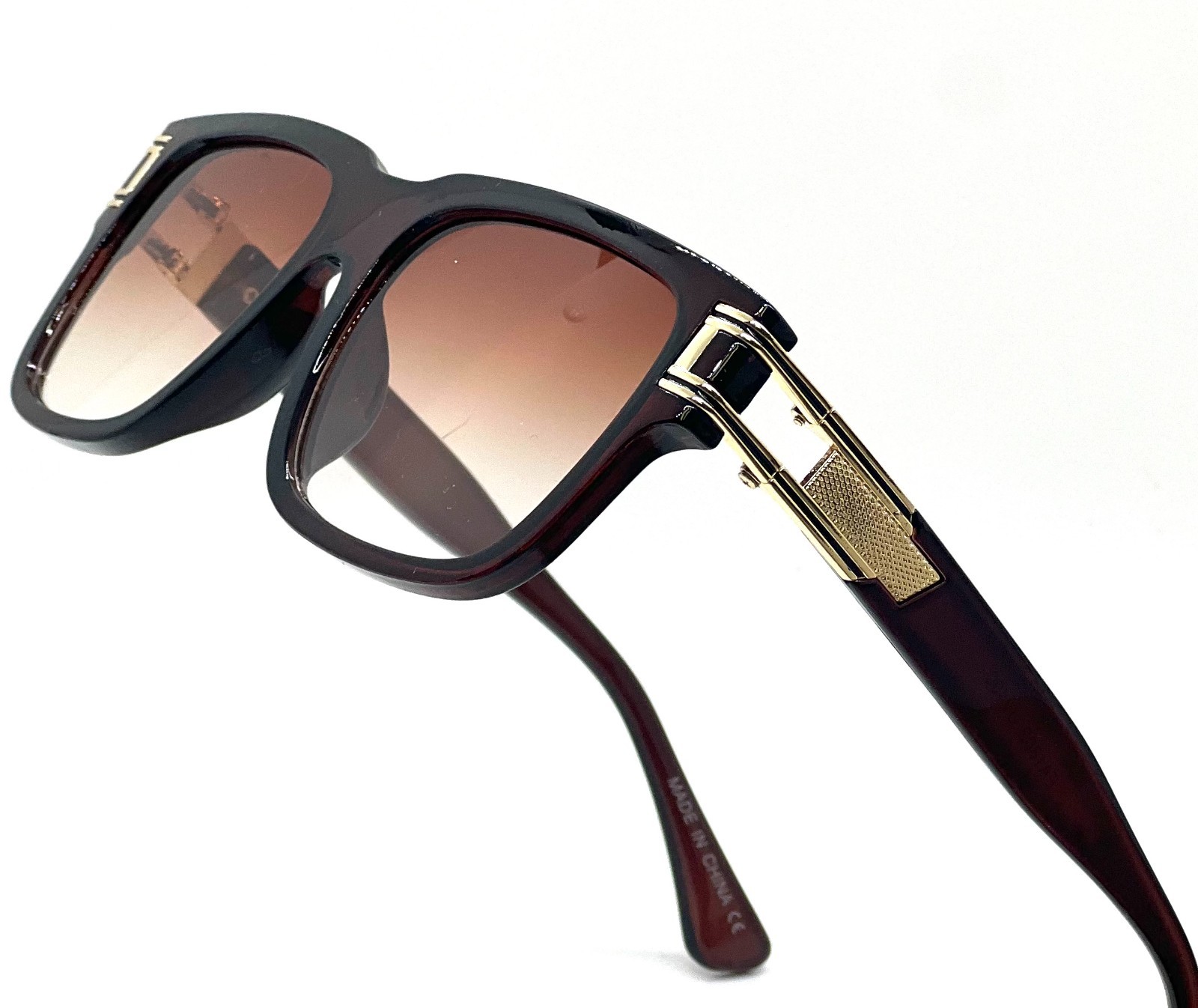 Fashion Men Sunglasses Designer New Style Classic Model Gold Metal Bar Retro NEW