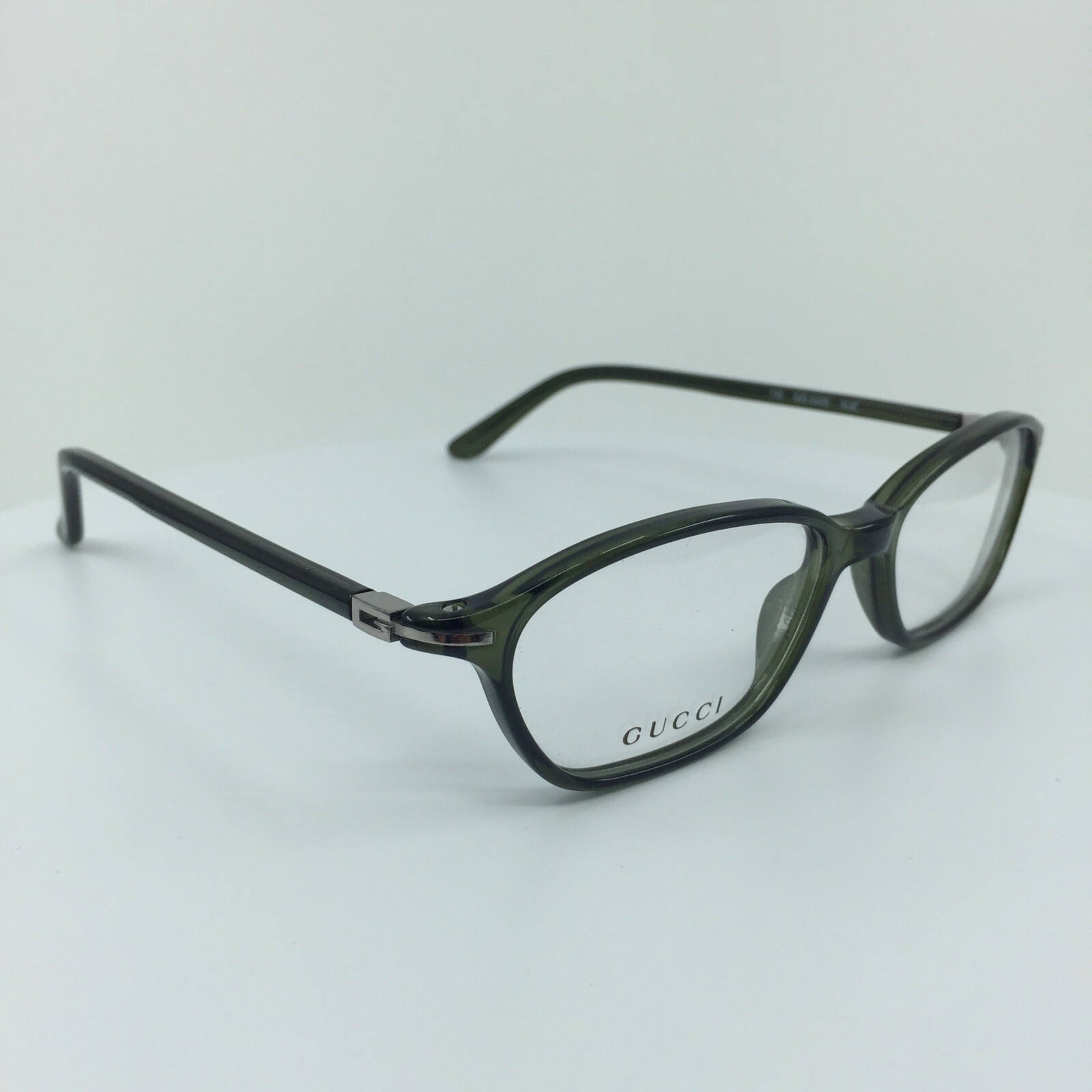 New Vintage GUCCI 2428 Eyeglasses GG 2428 C. 5UE Translucent Green 49-15mm Italy
