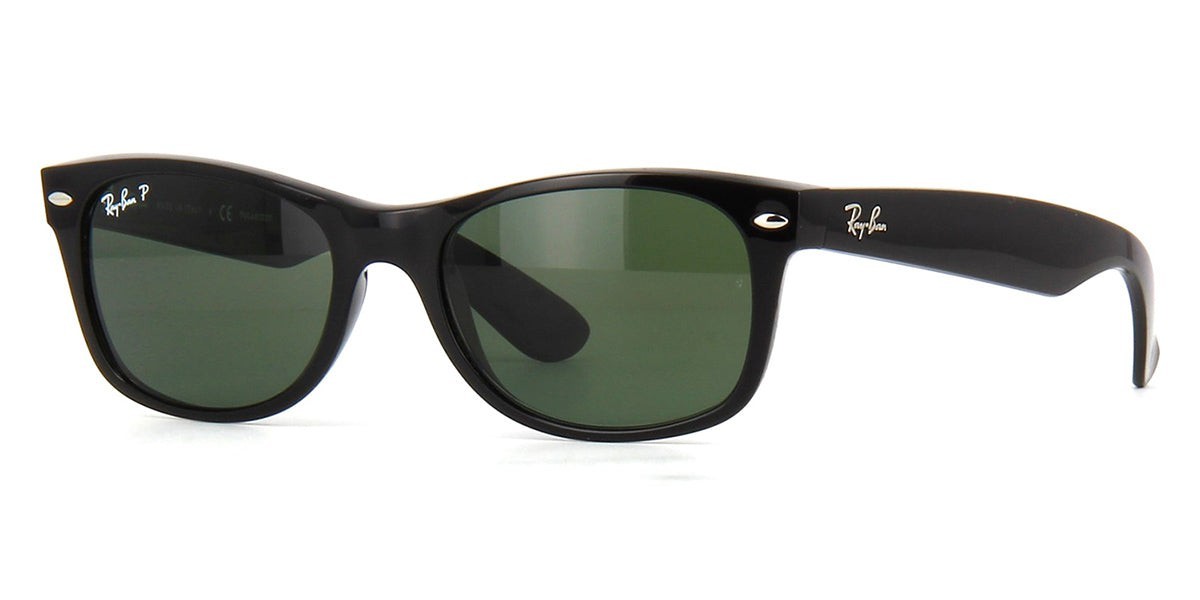 Ray-Ban New Wayfarer Polarized Green G-15 Unisex Sunglasses RB2132-901-5858 NEW