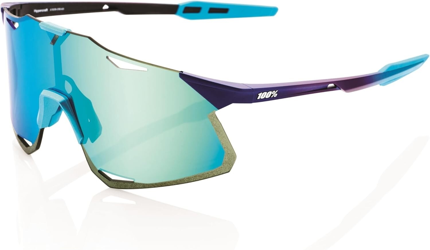 100% HYPERCRAFT SPORT PERFORMANCE FRAMELESS SUNGLASSES SCRATCH RESISTANT UV400