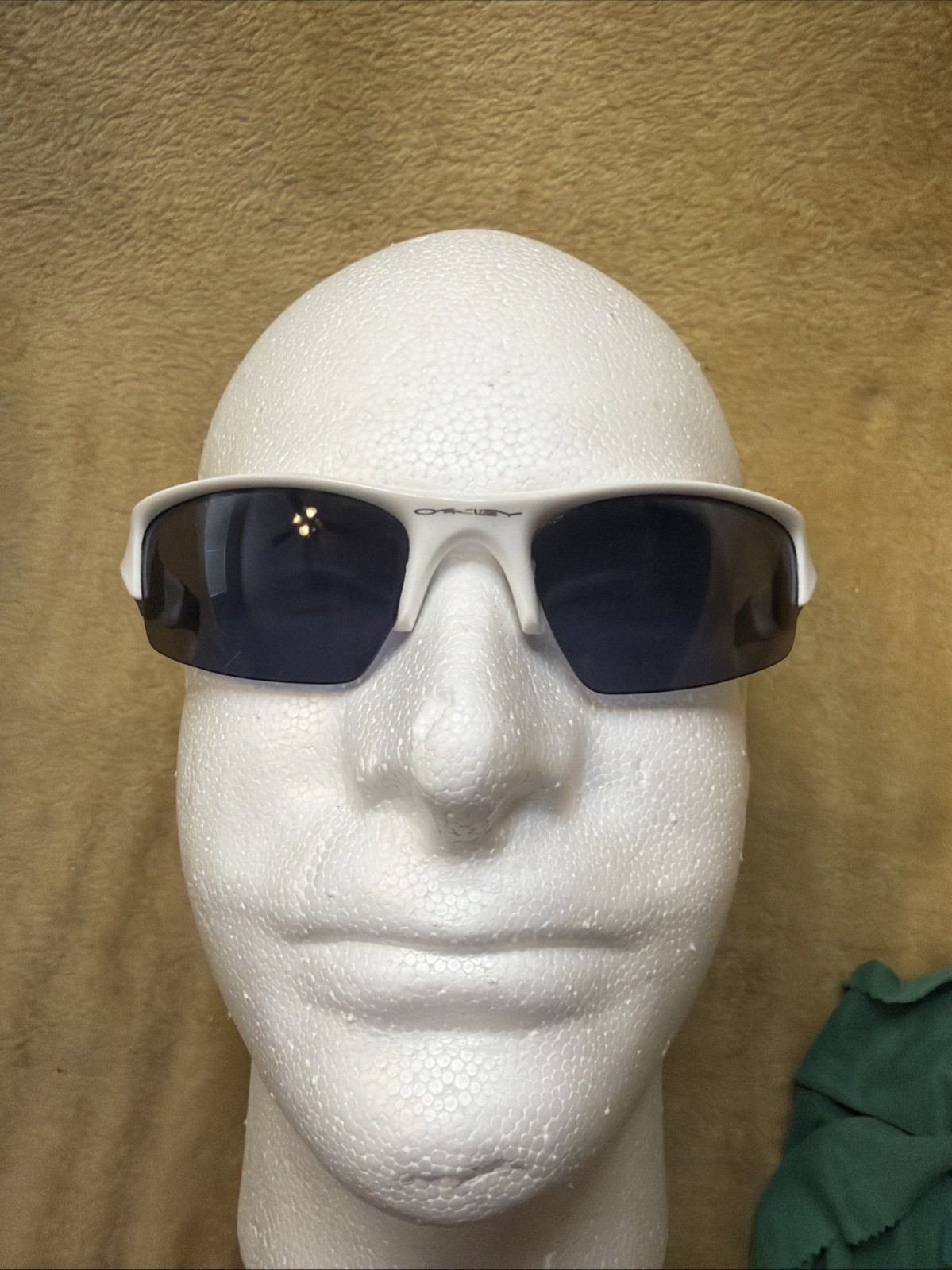 Oakley Flak 03-917 White Grey Frame W/ Dark Smoke Lenses 63O20 Made in USA