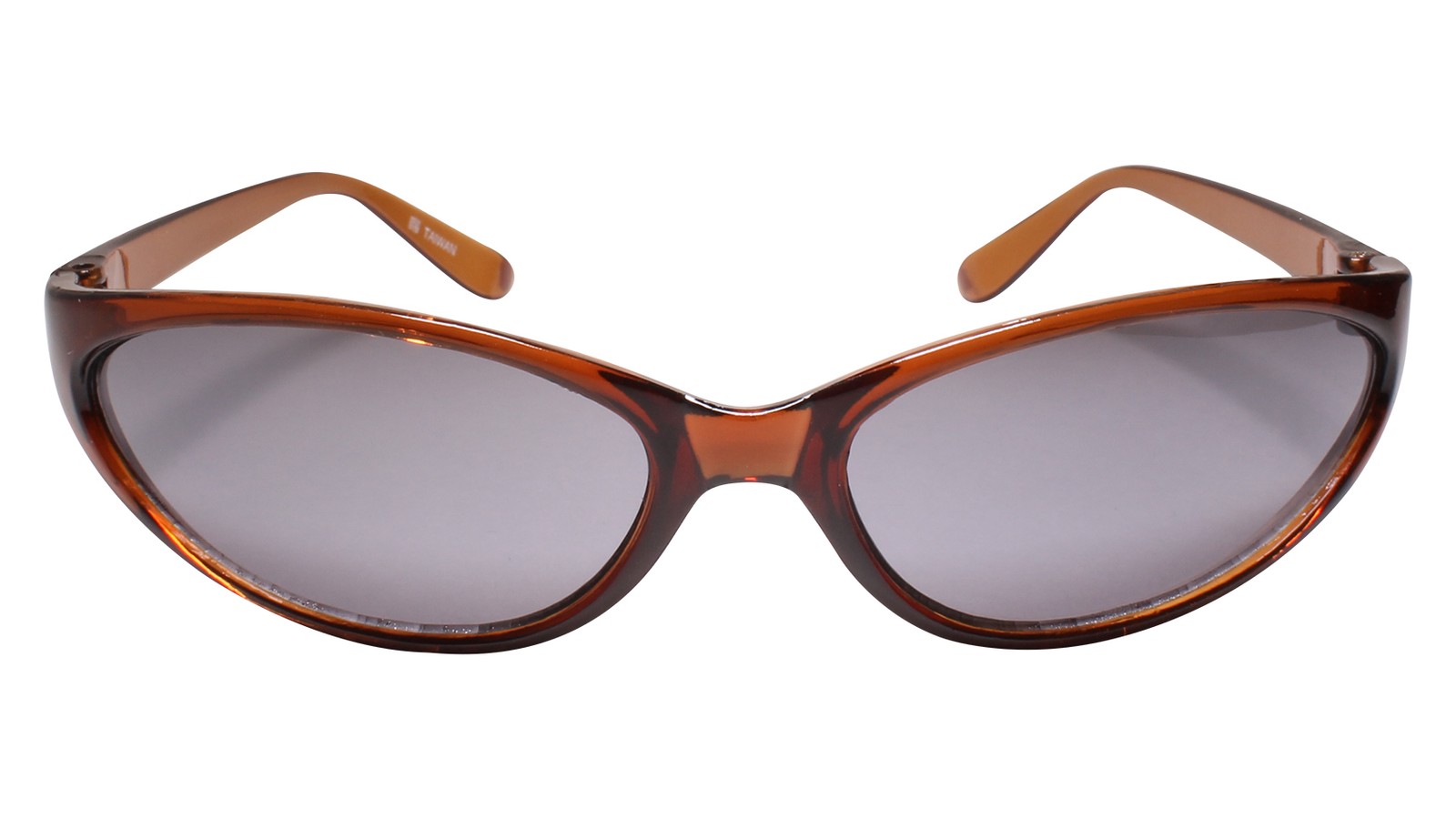 Lightweight Low Profile Cycling Running Wrap Sport Transparent Brown Sunglasses