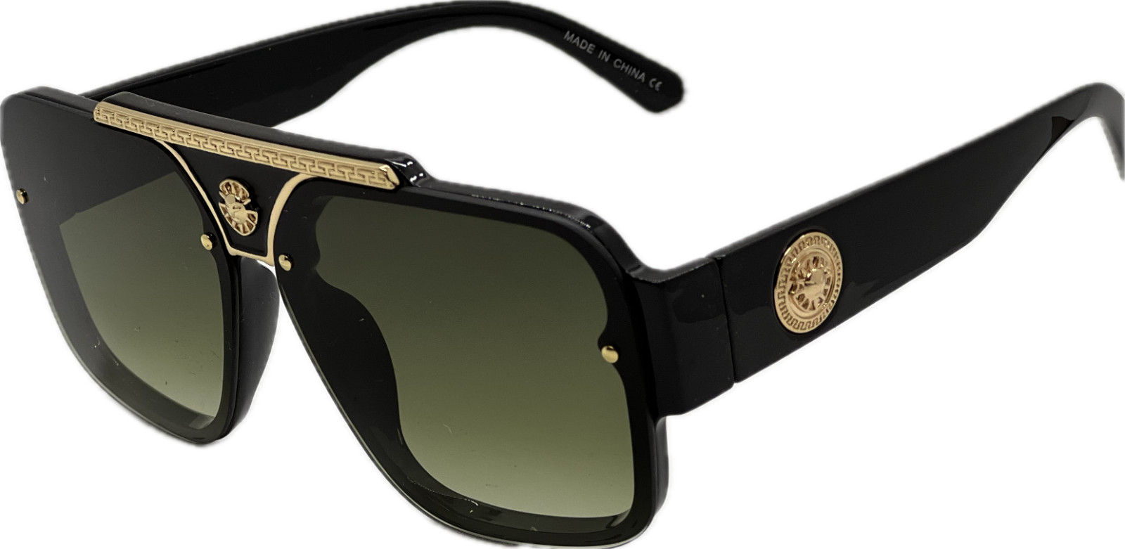 MEN SQUARE DESIGNER SHADES RETRO GOLD RAPPER CLASSIC RETRO LUXURY MODEL EYEWEAR