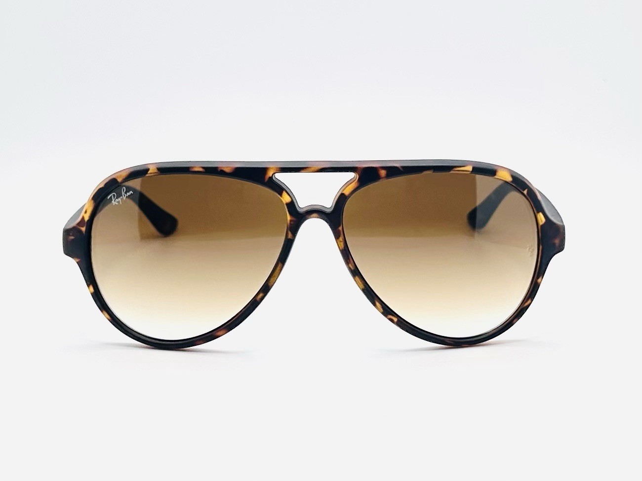 Ray-Ban Cats 5000 59mm Aviator Unisex Sunglasses – Brown Gradient Lens RB4125