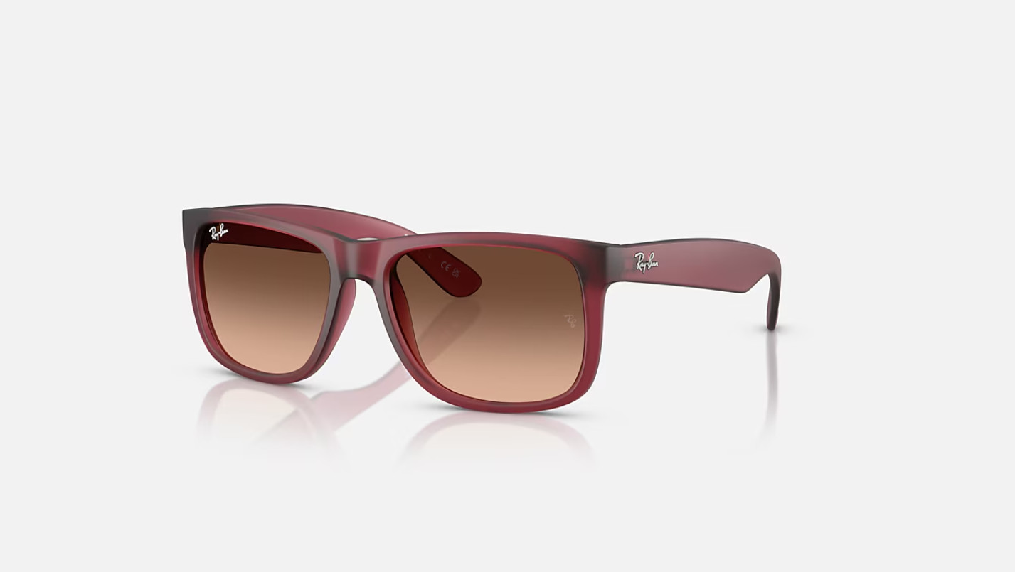 Ray-Ban Justin Polished Rubber Violet/Demo Lens 54mm Sunglasses RB4165 6815A5 54