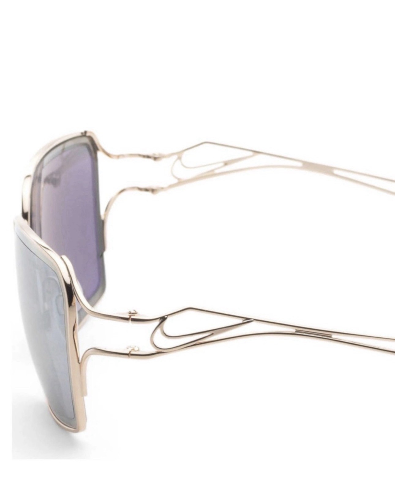 🔥Nike Veil Prism EV24049-708-57 Square Sunglasses Gold/Silver Mirror 57-14-135