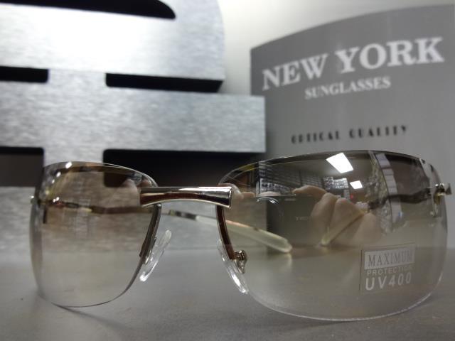 CONTEMPORARY MODERN CLUB RAVE COOL FASHION SUN GLASSES Silver Frame Clear Lens